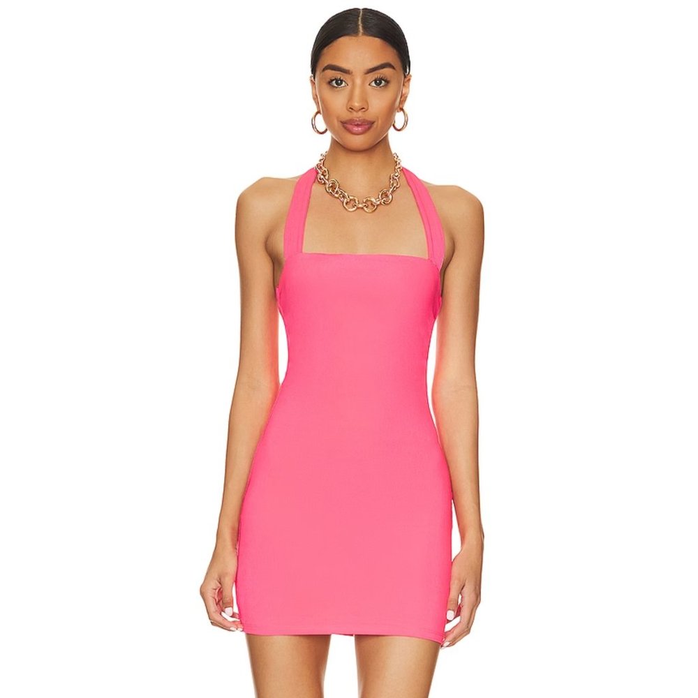NEW AFRM x REVOLVE Norah Mini Dress in Hot Pink Neon XXS
